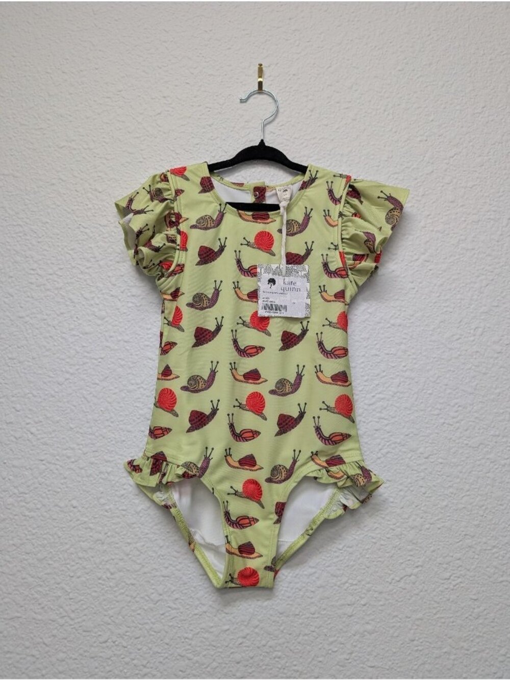 Kate Quinn Swimsuit Frilly One Piece Snails Swim 5Y Ruffle